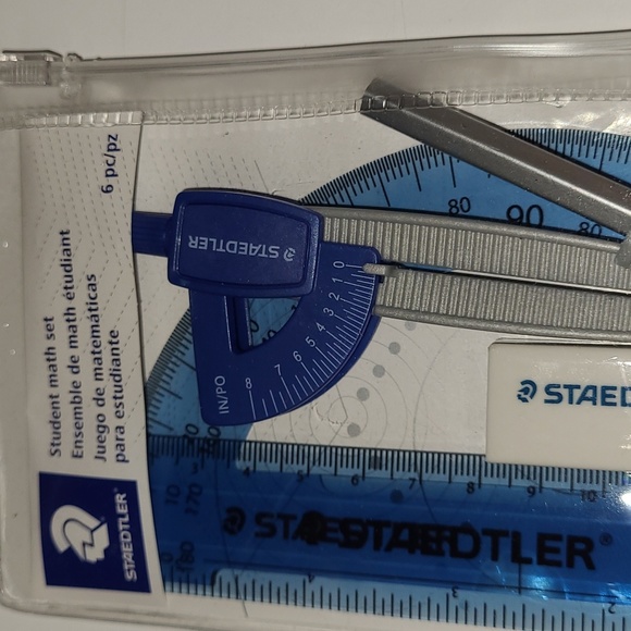 Student Math Set - Protractor, Pencil Compass, Ruler, etc. - Picture 4 of 5